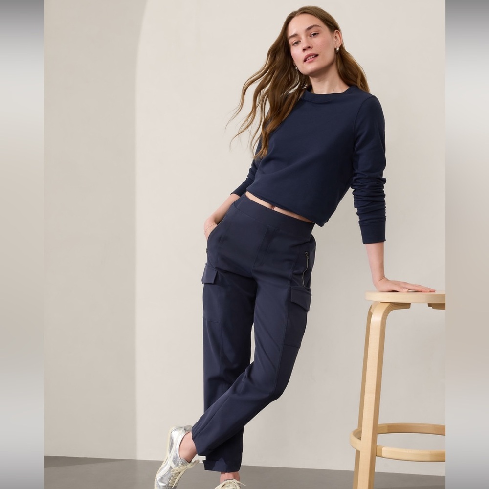 Athleta Endless High Rise Cargo Pant - Navy